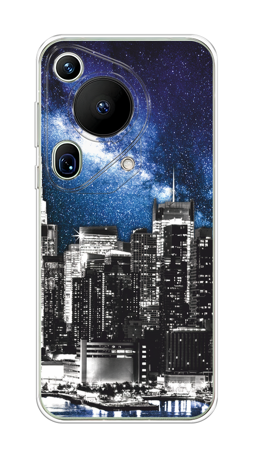 

Чехол на Huawei Pura 70 Ultra "Космический Нью-Йорк", Синий;серый, 6124550-1