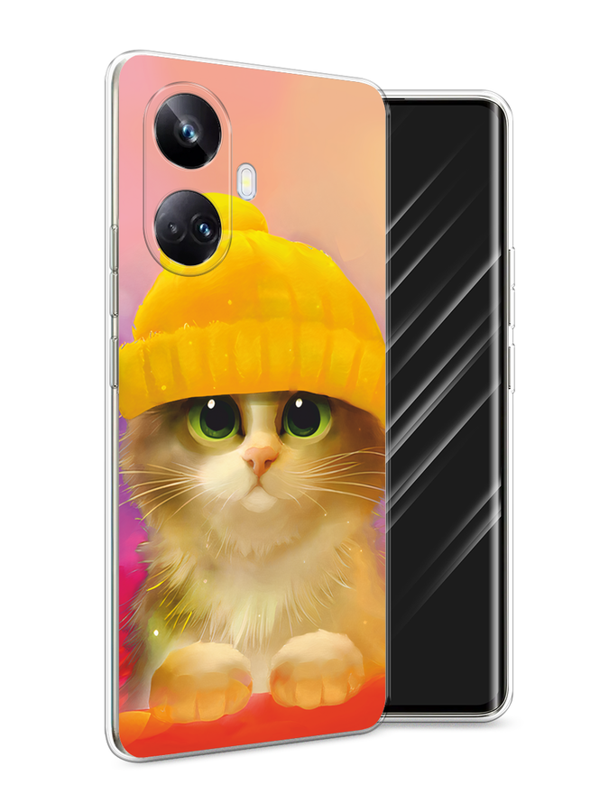 

Чехол Awog на Realme 10 Pro+ "Котенок в желтой шапке", Желтый, 2512350-2