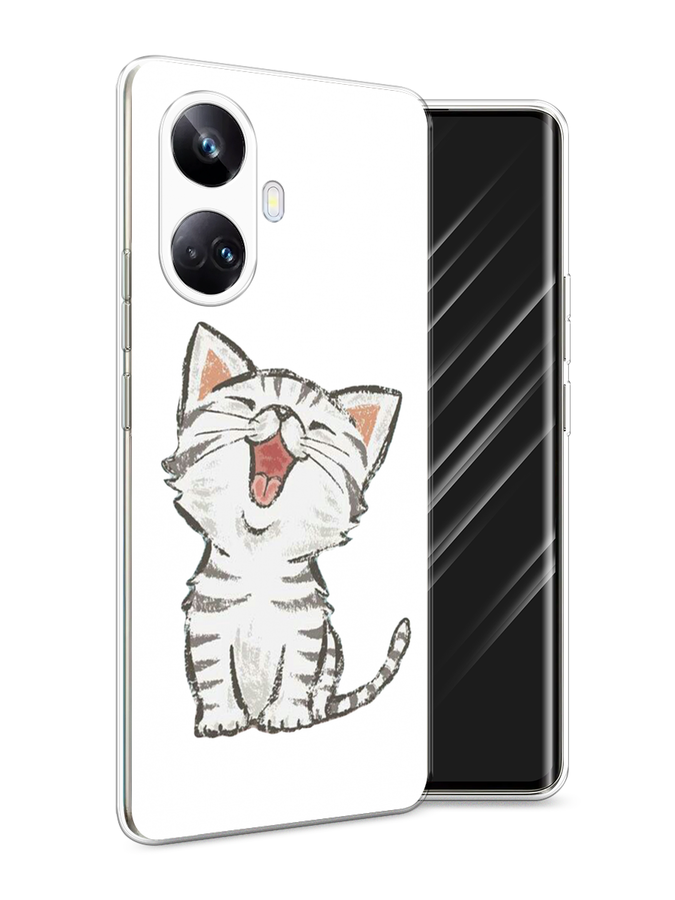 

Чехол Awog на Realme 10 Pro+ "Котенок рисованный", Серый;белый, 2512350-1