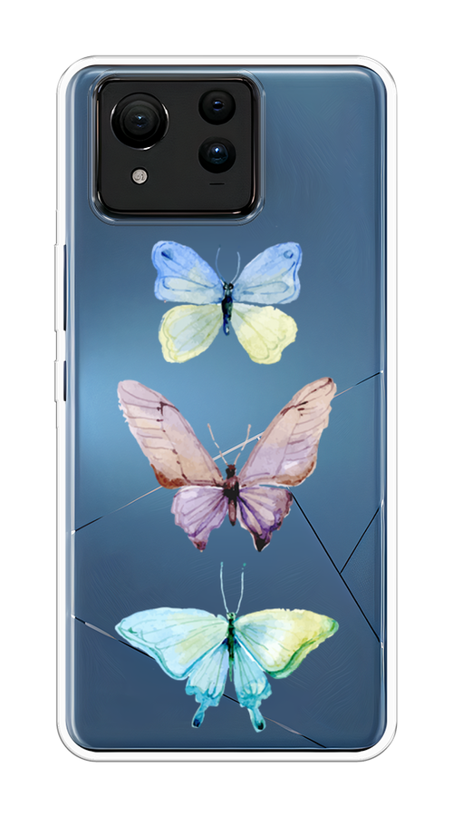 

Чехол на Asus ZenFone 11 Ultra "Акварельные бабочки", Бирюзовый;розовый, 45250-1