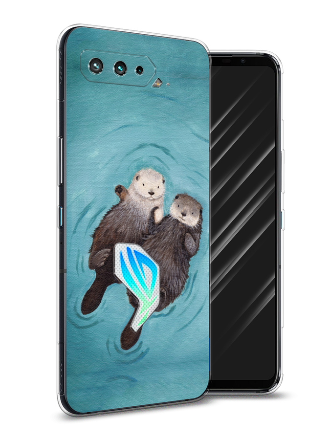 

Чехол Awog на Asus ROG Phone 5S "Парочка бобров", Голубой, 44550-10