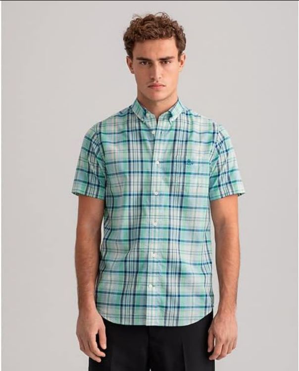 Рубашка мужская GANT 3020371 зеленая XL