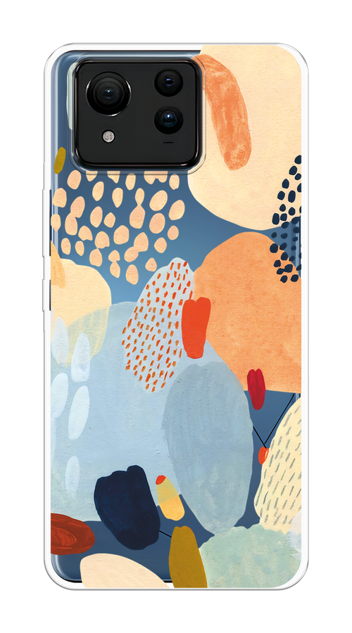 

Чехол на Asus ZenFone 11 Ultra "Необычная абстракция", Бежевый;голубой, 45250-1