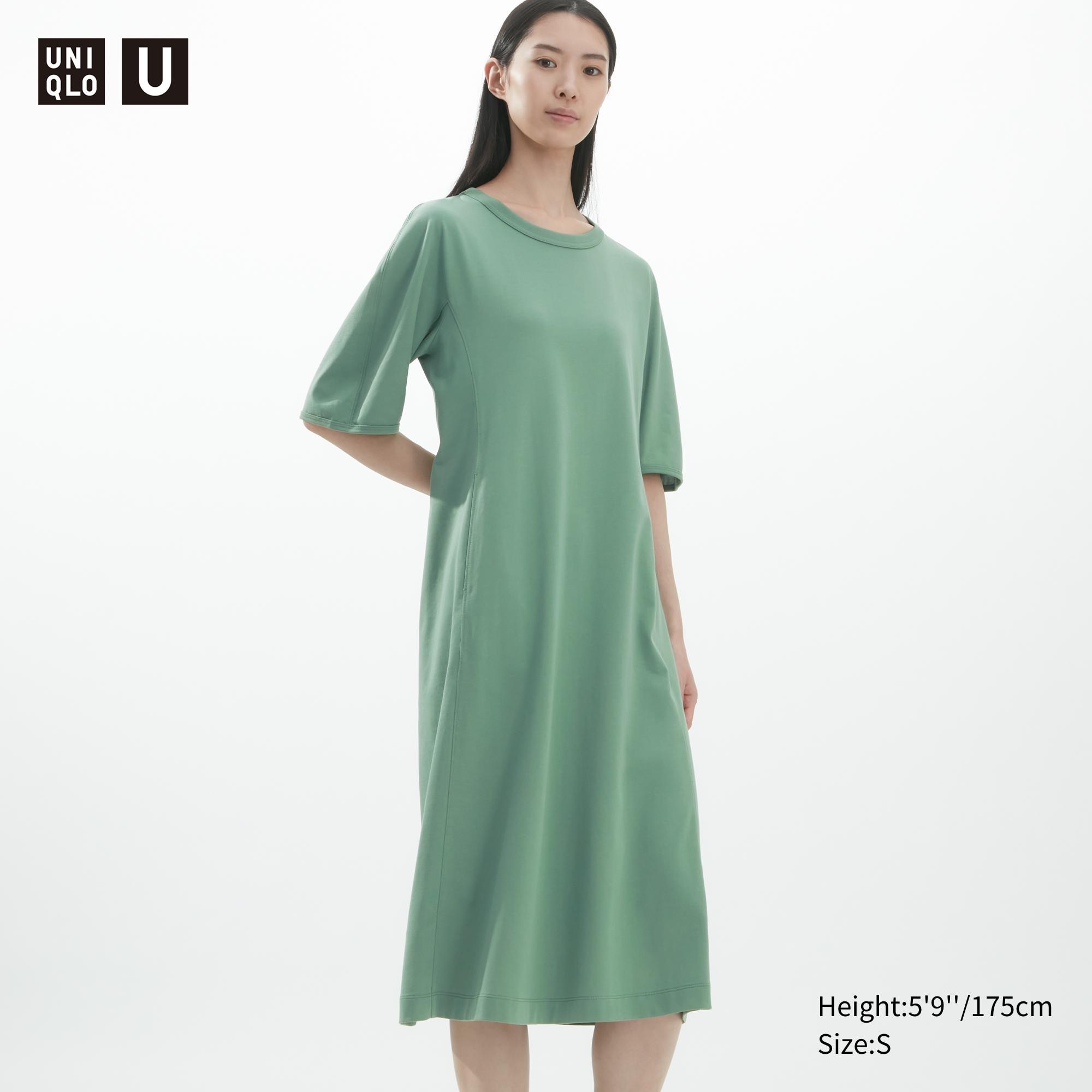 

Платье женское UNIQLO 455688COL53 зеленое M (доставка из-за рубежа), 455688COL53