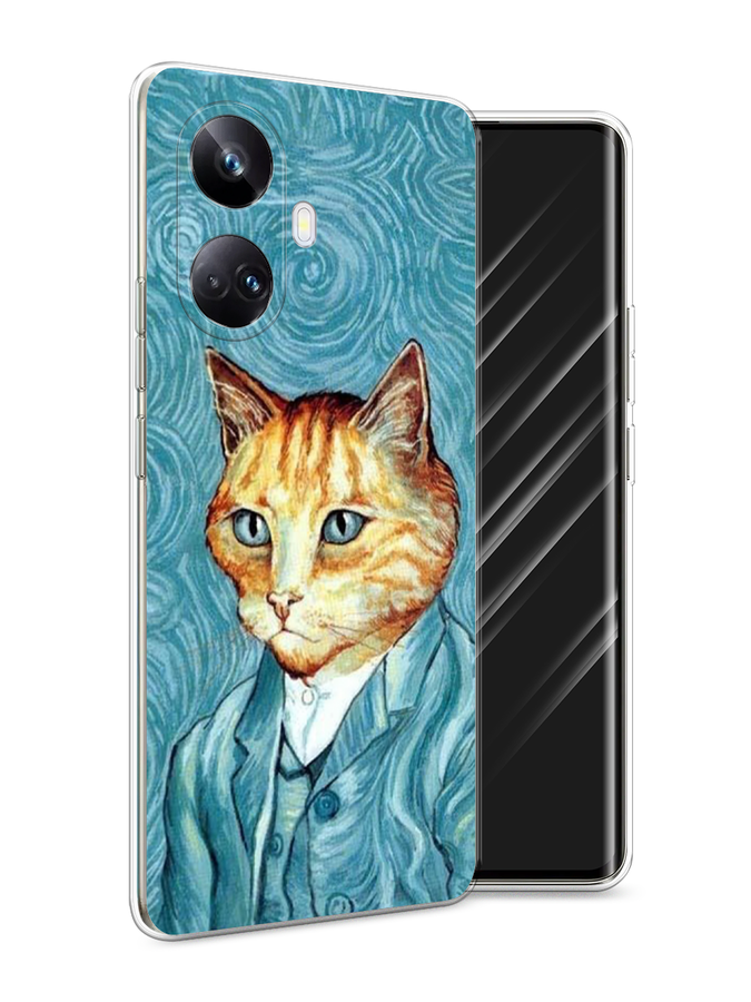 

Чехол Awog на Realme 10 Pro+ "Кот Ван Гог", Голубой;коричневый, 2512350-2