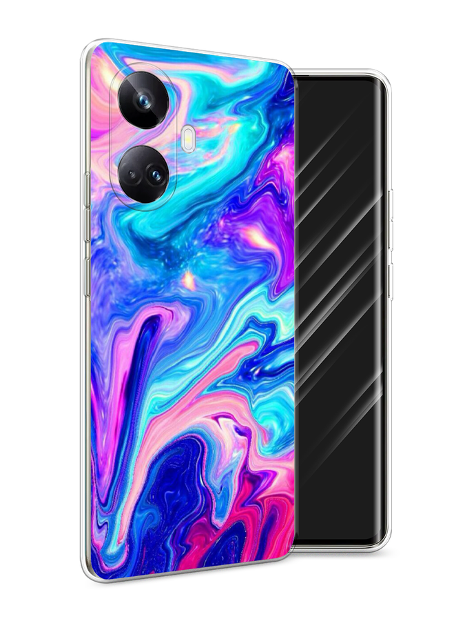 

Чехол Awog на Realme 10 Pro+ "Потеки краски", Розовый, 2512350-10