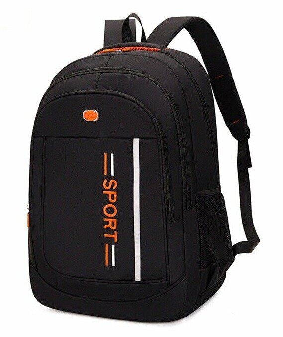 Рюкзак унисекс YakMi 10025 оранжевый/черный