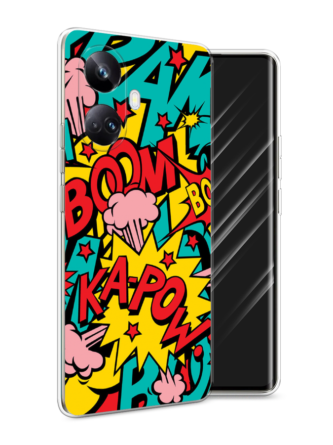 

Чехол Awog на Realme 10 Pro+ "Постер pop art", Голубой;желтый;красный, 2512350-9