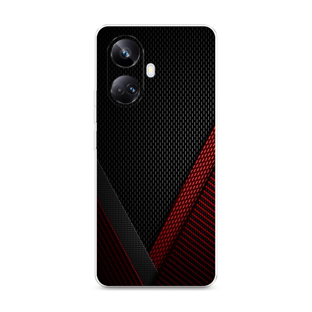 

Чехол Awog на Realme 10 Pro+ "Красный карбон", Черный;красный, 2512350-3