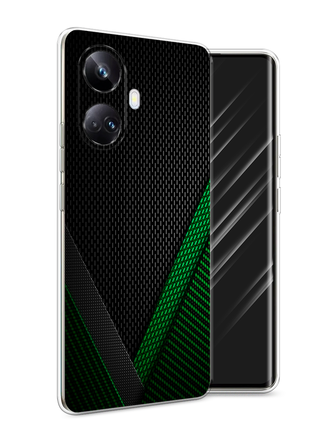 

Чехол Awog на Realme 10 Pro+ "Зеленый карбон", Черный;зеленый, 2512350-3