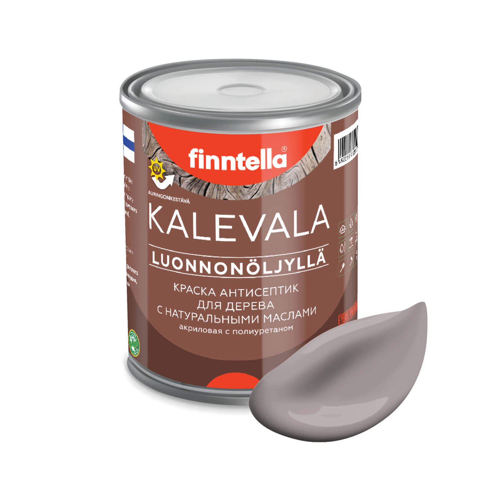 

Краска для дерева и деревянных фасадов FINNTELLA KALEVALA, с натуральным маслом и полиурет, Фиолетовый, KALEVALA NLC