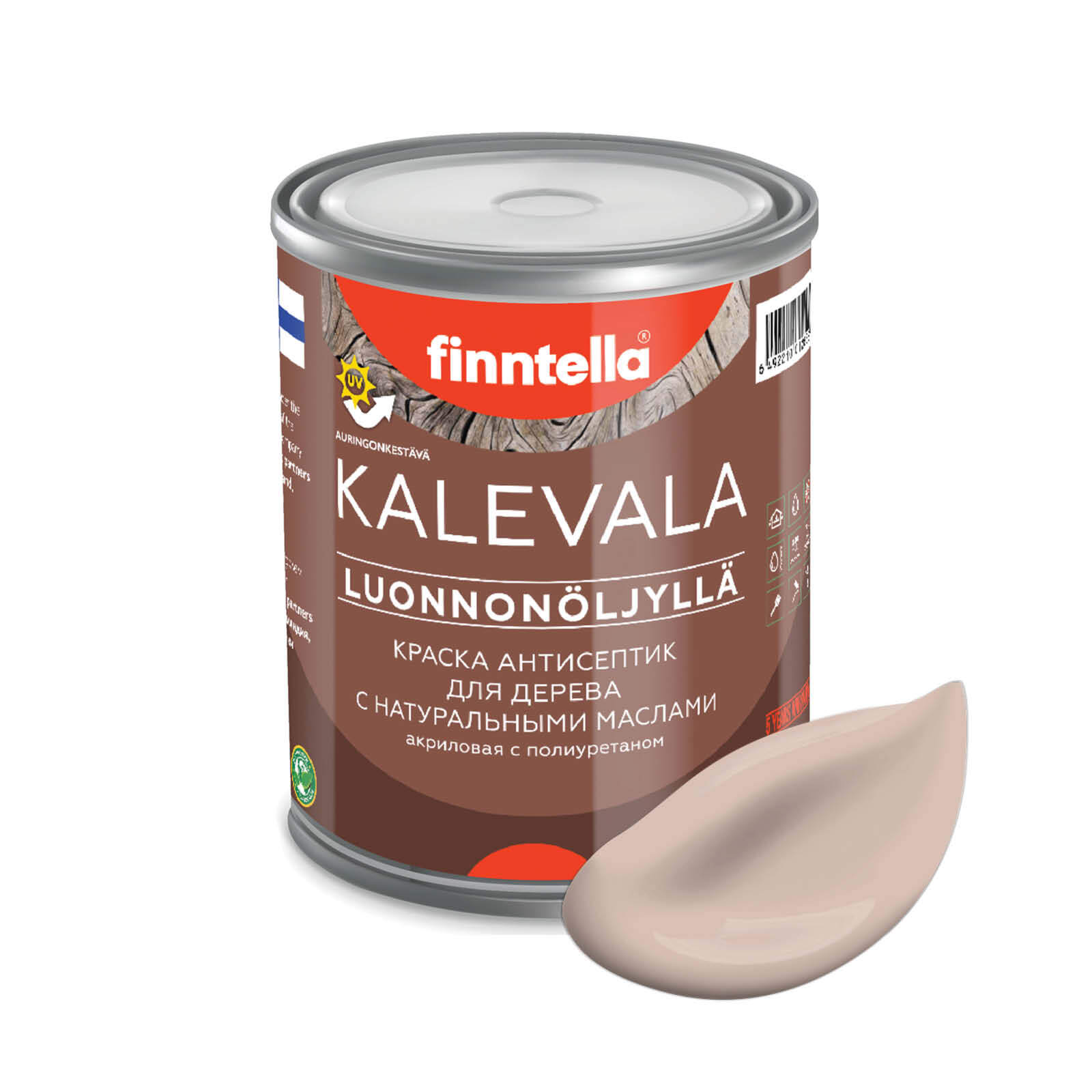 

Краска для дерева и деревянных фасадов FINNTELLA KALEVALA, с натуральным маслом и полиурет, Бежевый, KALEVALA NLC