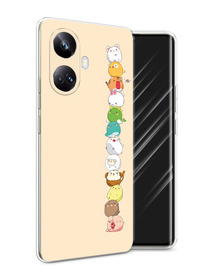 

Чехол Awog на Realme 10 Pro+ "Питомцы Чиби", Желтый, 2512350-2