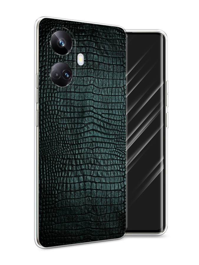 

Чехол Awog на Realme 10 Pro+ "Черная змея", Черный;серый;голубой, 2512350-3