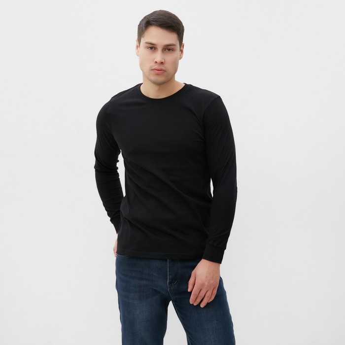 

Лонгслив мужской NoBrand 9925320 черный 54 RU, 9925321