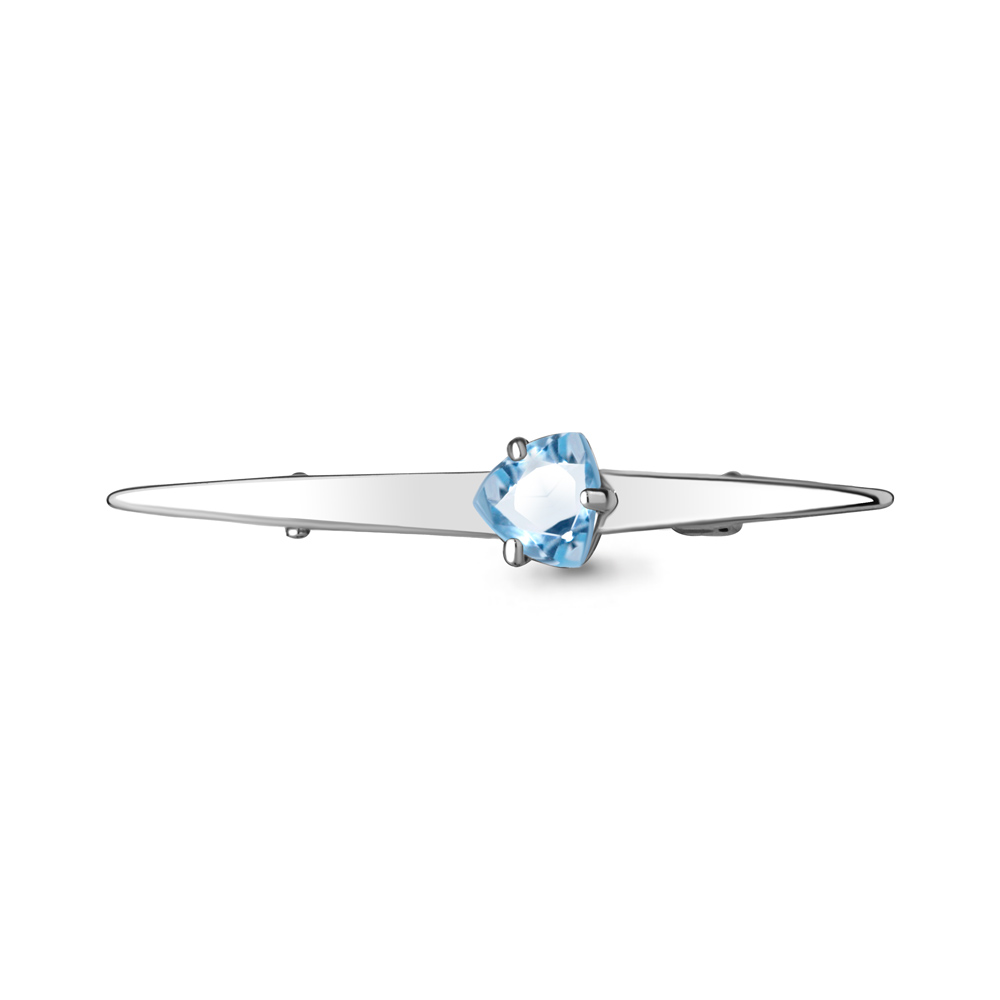 

Брошь из серебра с топазом Aquamarine Aquamarine 7740105_925_р, 7740105_925_р