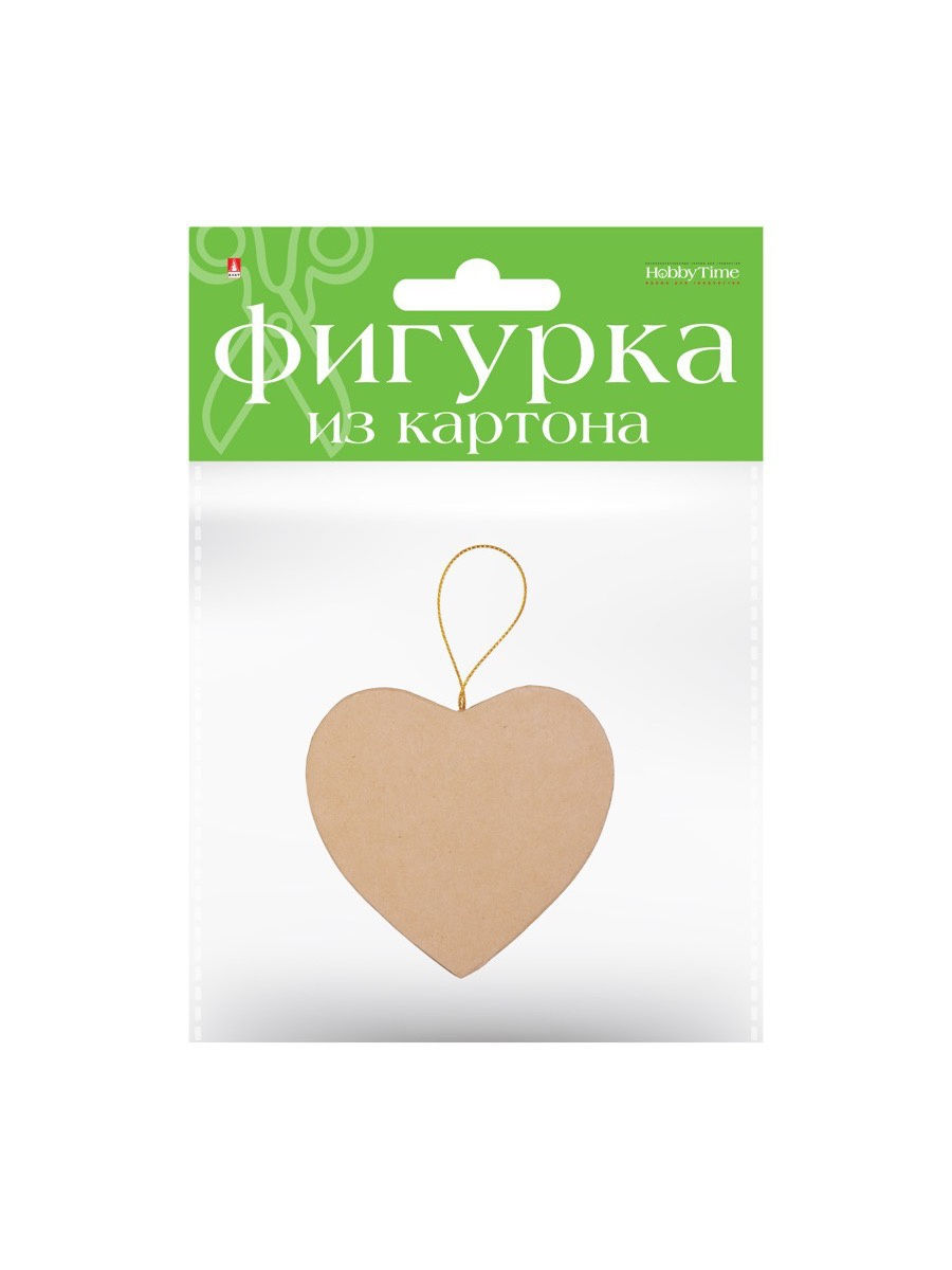 

Фигурка из картона. "СЕРДЕЧКО" 10x1,3x9,5 см, Белый, 2-594/16