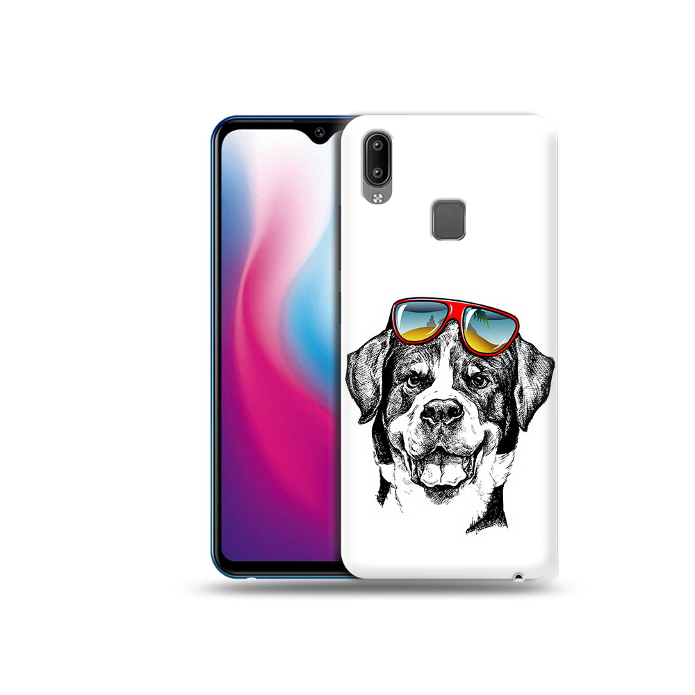 

Чехол MyPads Tocco для Vivo Y93 Lite счастливая собака, Прозрачный, Tocco