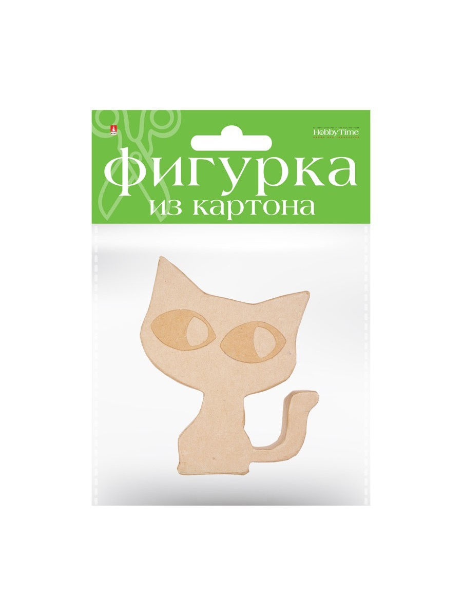 фото Фигурка из картона. "кошечка" 12,2x2x9,5 см hobby time