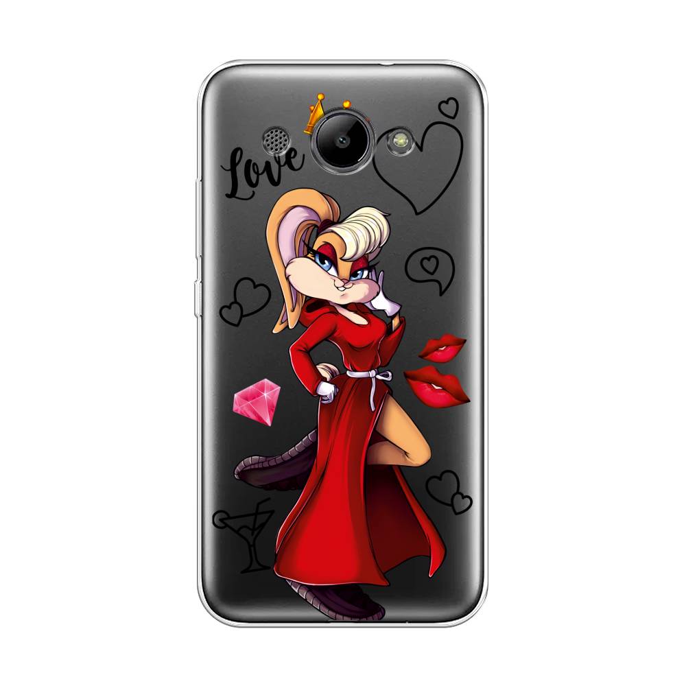 

Чехол на Huawei Y3 2017 "Rich Lola Bunny", Красный;бежевый;оранжевый, 62650-6