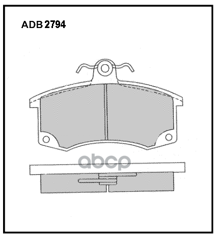 

Колодки Пер.Lada 2110-15/Kalina/Priora ALLIED NIPPON арт. ADB2794