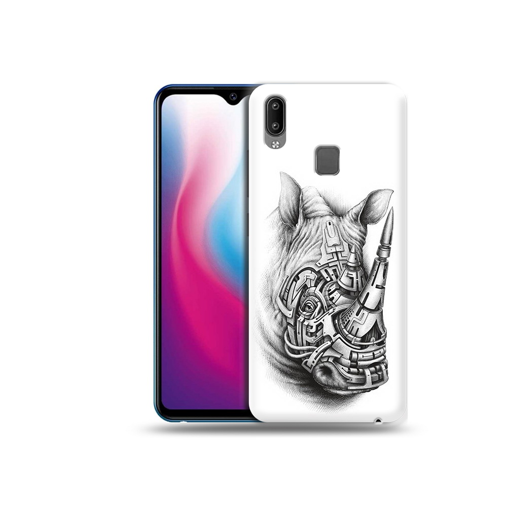 

Чехол MyPads Tocco для Vivo Y93 Lite стальной носорог, Прозрачный, Tocco