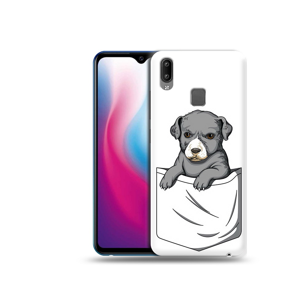 

Чехол MyPads Tocco для Vivo Y93 Lite собачка в кармане, Прозрачный, Tocco