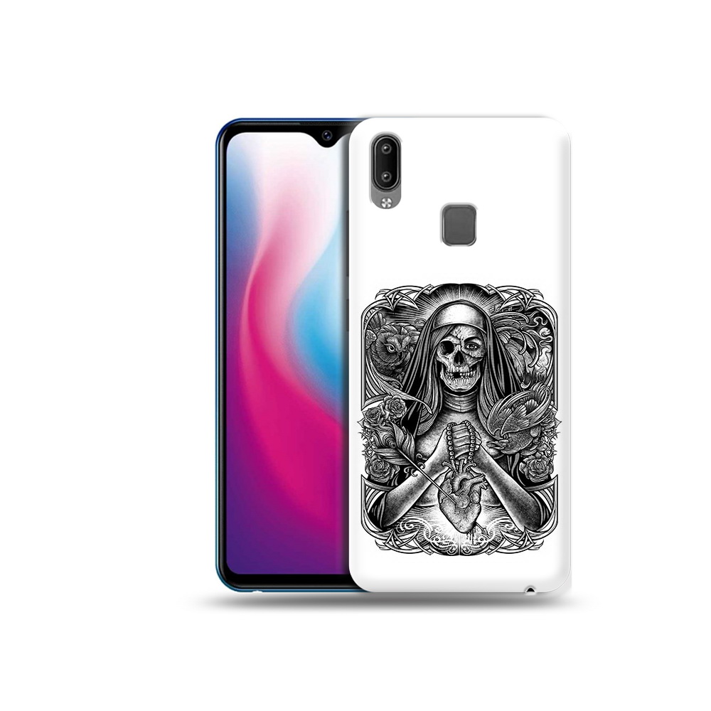 

Чехол MyPads Tocco для Vivo Y93 Lite скелет с сердцем, Прозрачный, Tocco