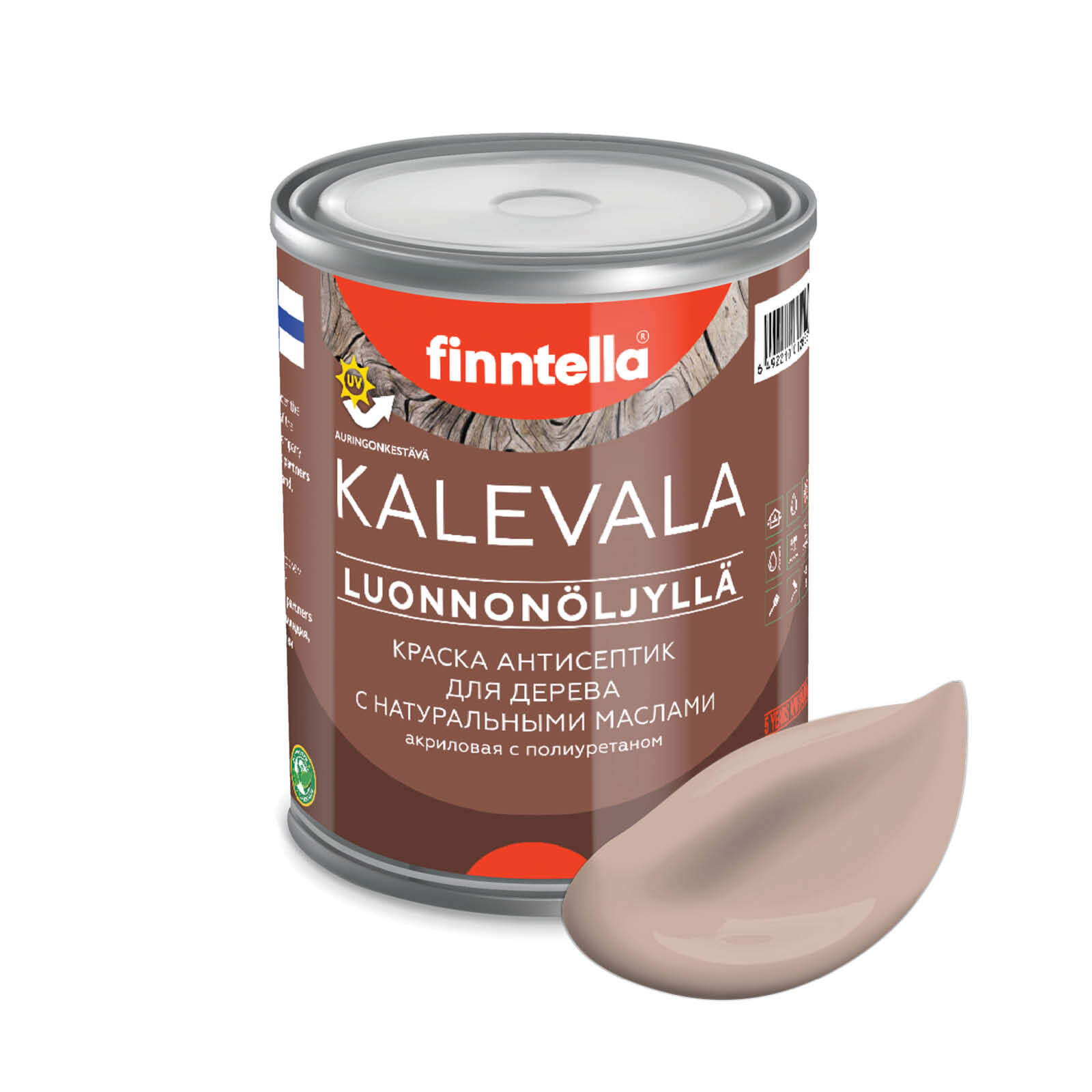 

Краска для дерева и деревянных фасадов FINNTELLA KALEVALA, с натуральным маслом и полиурет, Бежевый, KALEVALA NLC