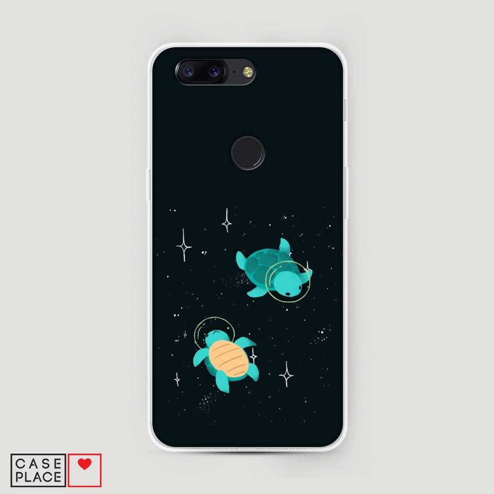 

Чехол Awog на OnePlus 5T / ВанПлас 5T "Черепашки космонавты", Черный;синий, 150350-4
