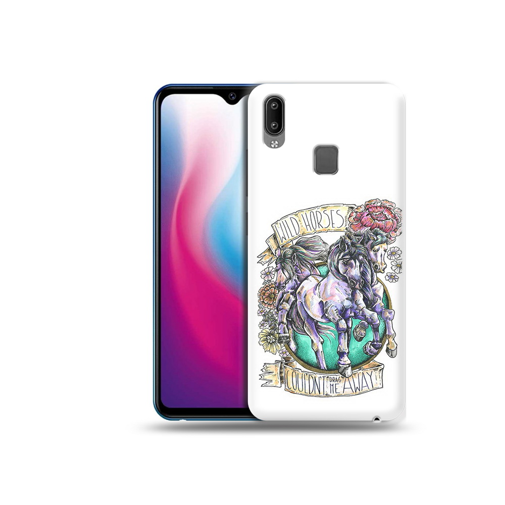 

Чехол MyPads Tocco для Vivo Y93 Lite рисунок коней в цветах, Прозрачный, Tocco
