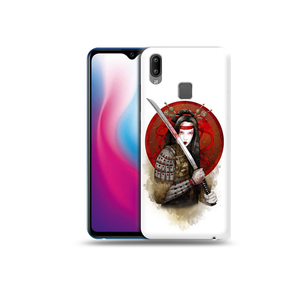 

Чехол MyPads Tocco для Vivo Y93 Lite рисованная девушка с катаной, Прозрачный, Tocco