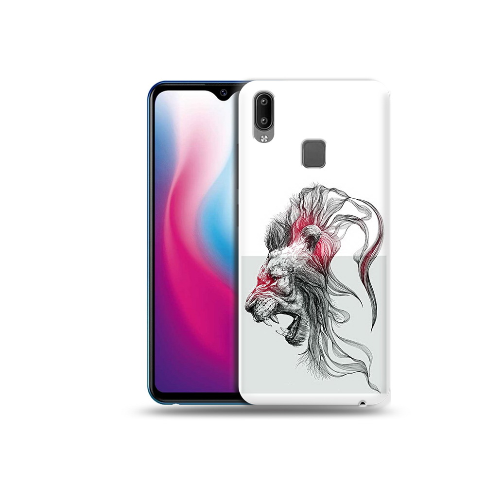 

Чехол MyPads Tocco для Vivo Y93 Lite разъяренный лев, Прозрачный, Tocco