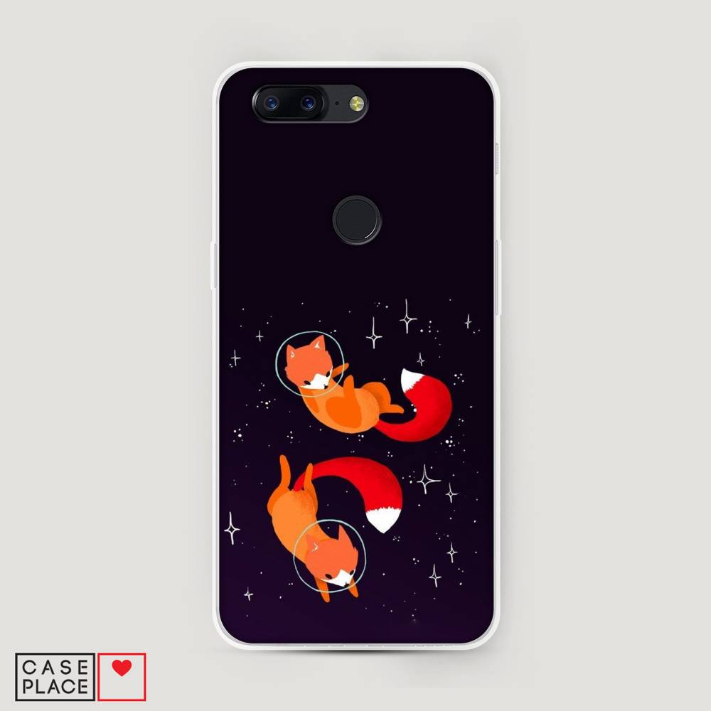

Чехол Awog на OnePlus 5T / ВанПлас 5T "Лисы космонавты", Оранжевый, 150350-4