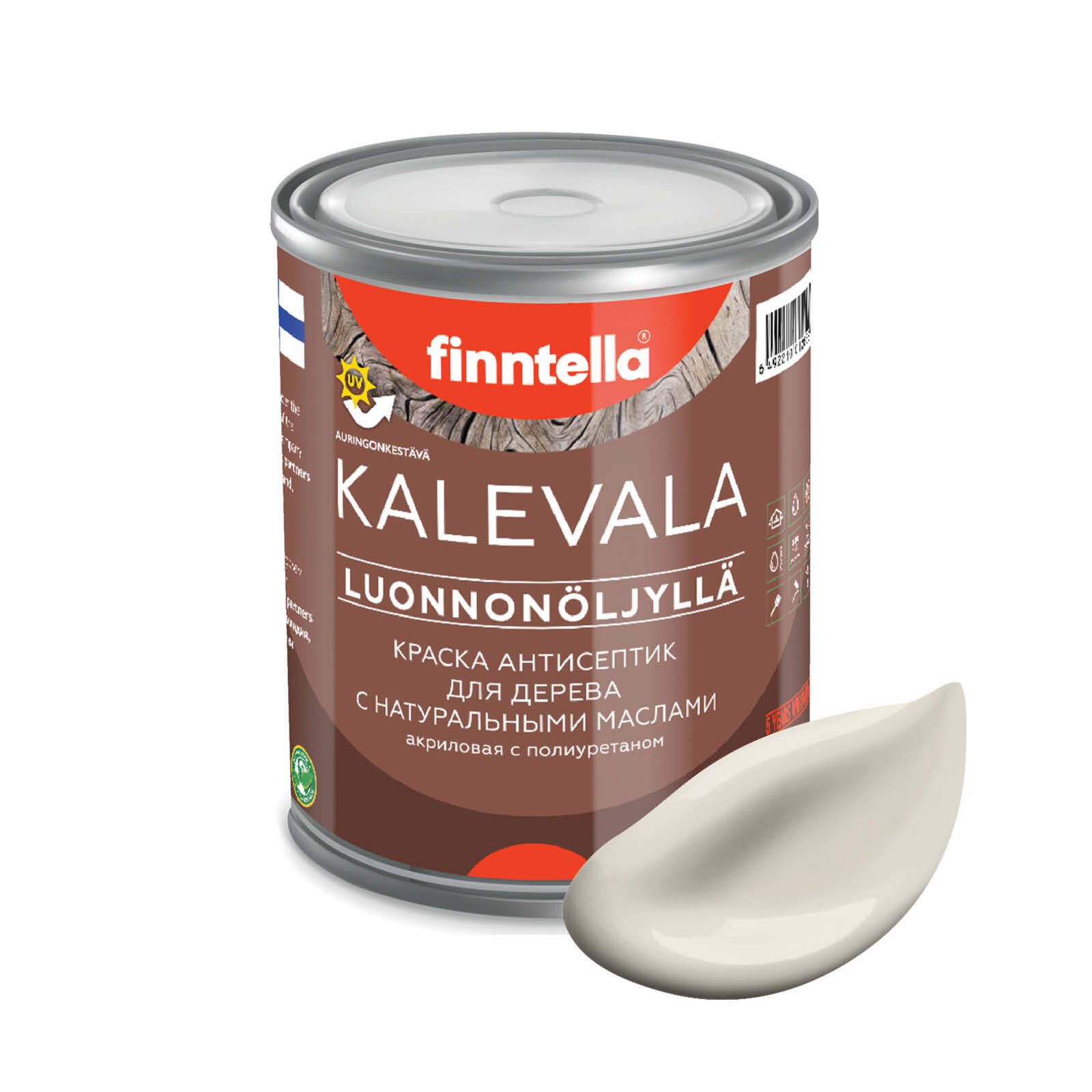 

Краска для дерева и деревянных фасадов FINNTELLA KALEVALA, с натуральным маслом и полиурет, Бежевый, KALEVALA NLC