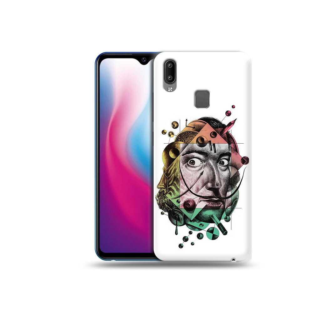 

Чехол MyPads Tocco для Vivo Y93 Lite разноцветное лицо абстракция, Прозрачный, Tocco