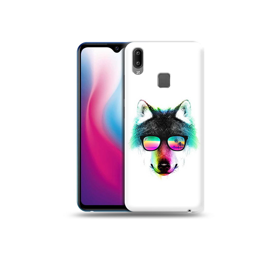

Чехол MyPads Tocco для Vivo Y93 Lite радужный волк, Прозрачный, Tocco