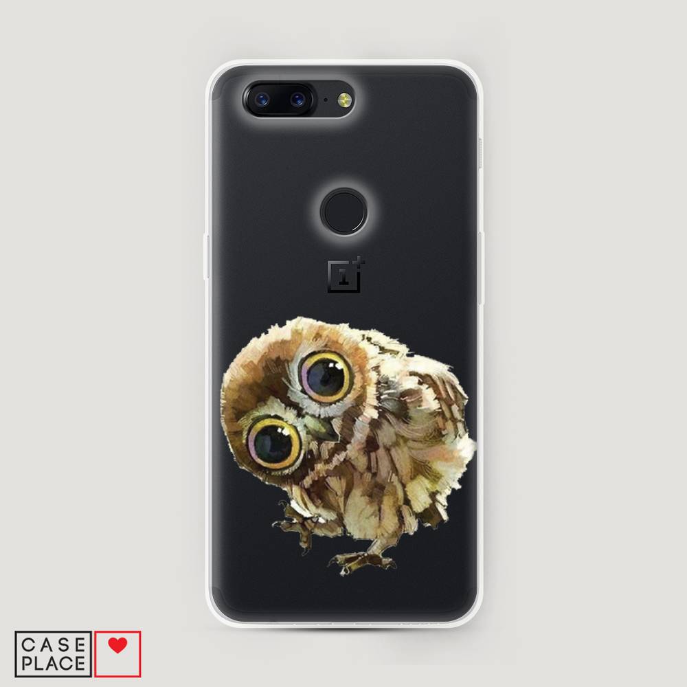 

Чехол Awog на OnePlus 5T / ВанПлас 5T "Любопытный совенок", Коричневый;белый;прозрачный, 150350-1