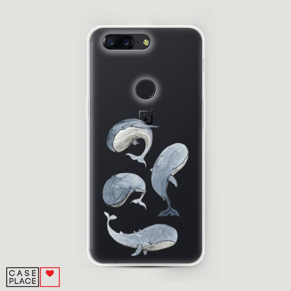 

Чехол Awog на OnePlus 5T / ВанПлас 5T "Киты", Белый;прозрачный;голубой, 150350-1