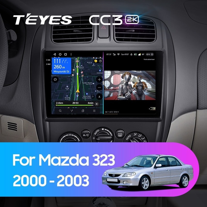 Штатная магнитола Teyes CC3 2K 360 6128 Mazda 323 BJ 2000-2003 5490000₽