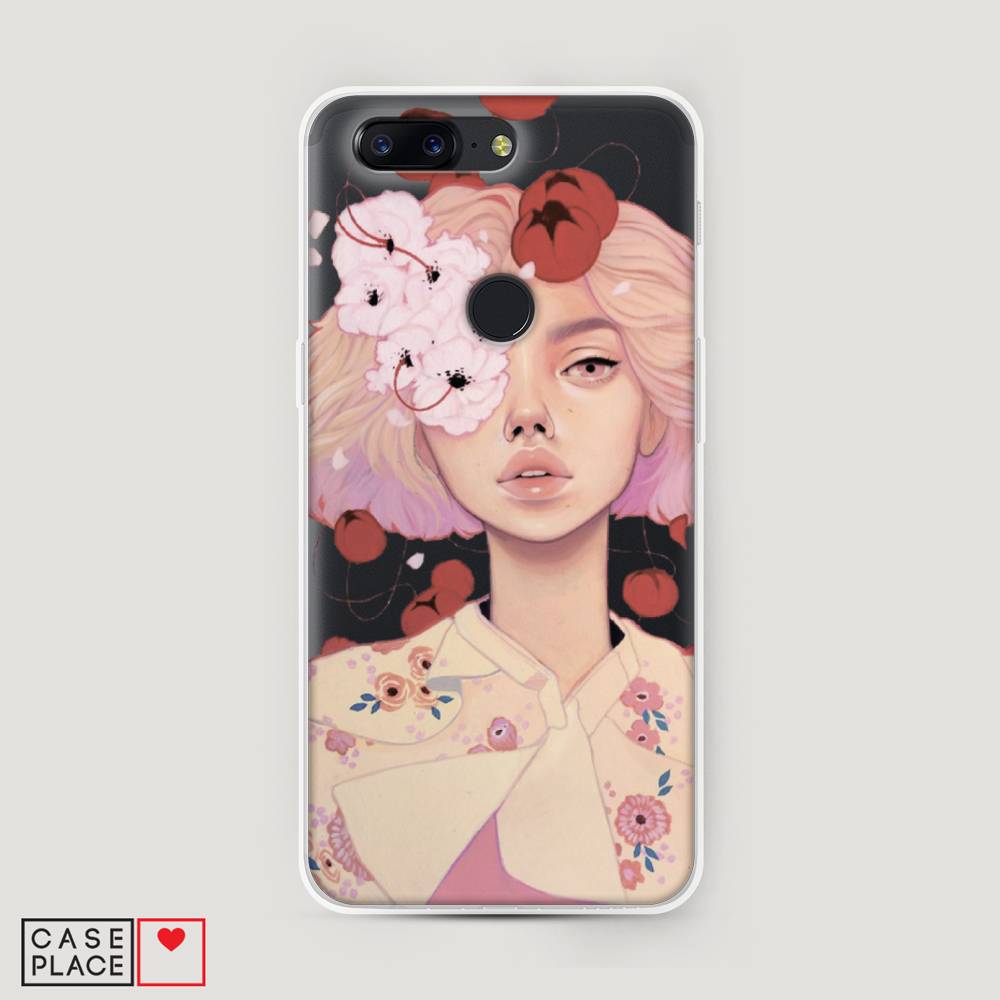 

Чехол Awog на OnePlus 5T / ВанПлас 5T "Цветочная анархия", Бежевый;розовый;красный, 150350-7