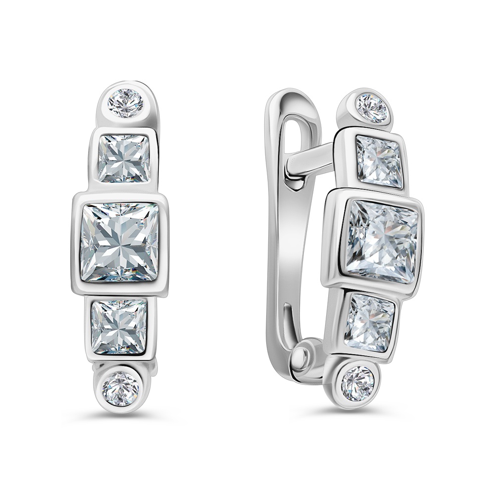 

Серьги из серебра 585Gold 702011904, циркон, 702011904