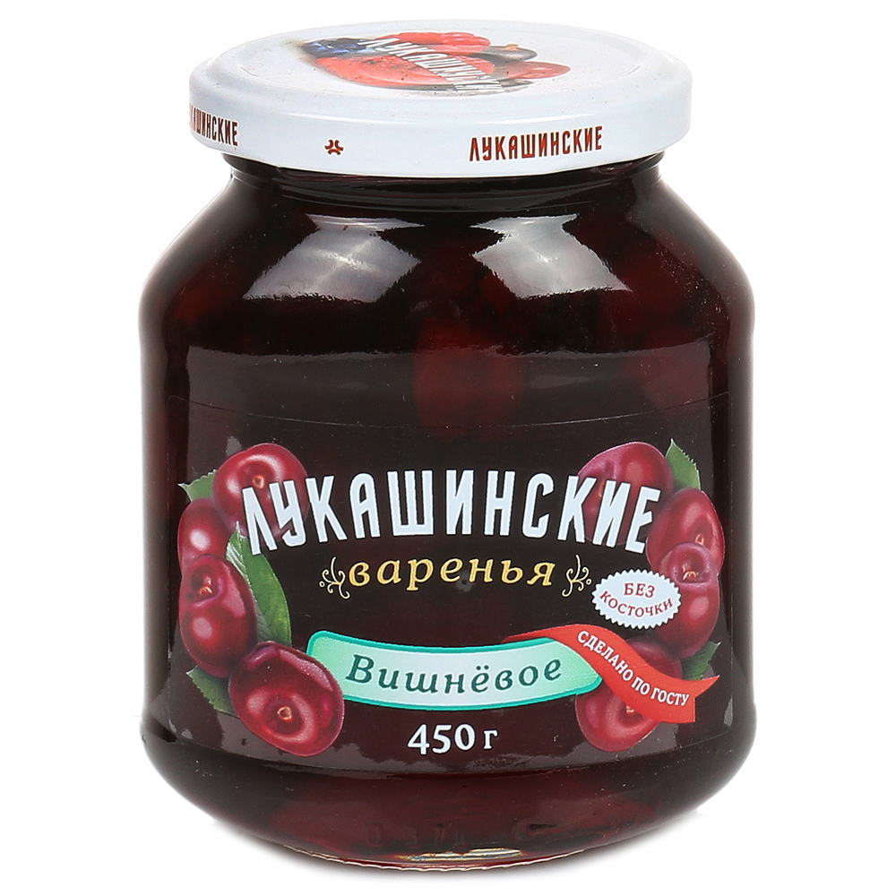 

Варенье ЛУКАШИНСКИЕ ВАРЕНЬЯ вишневое 450г