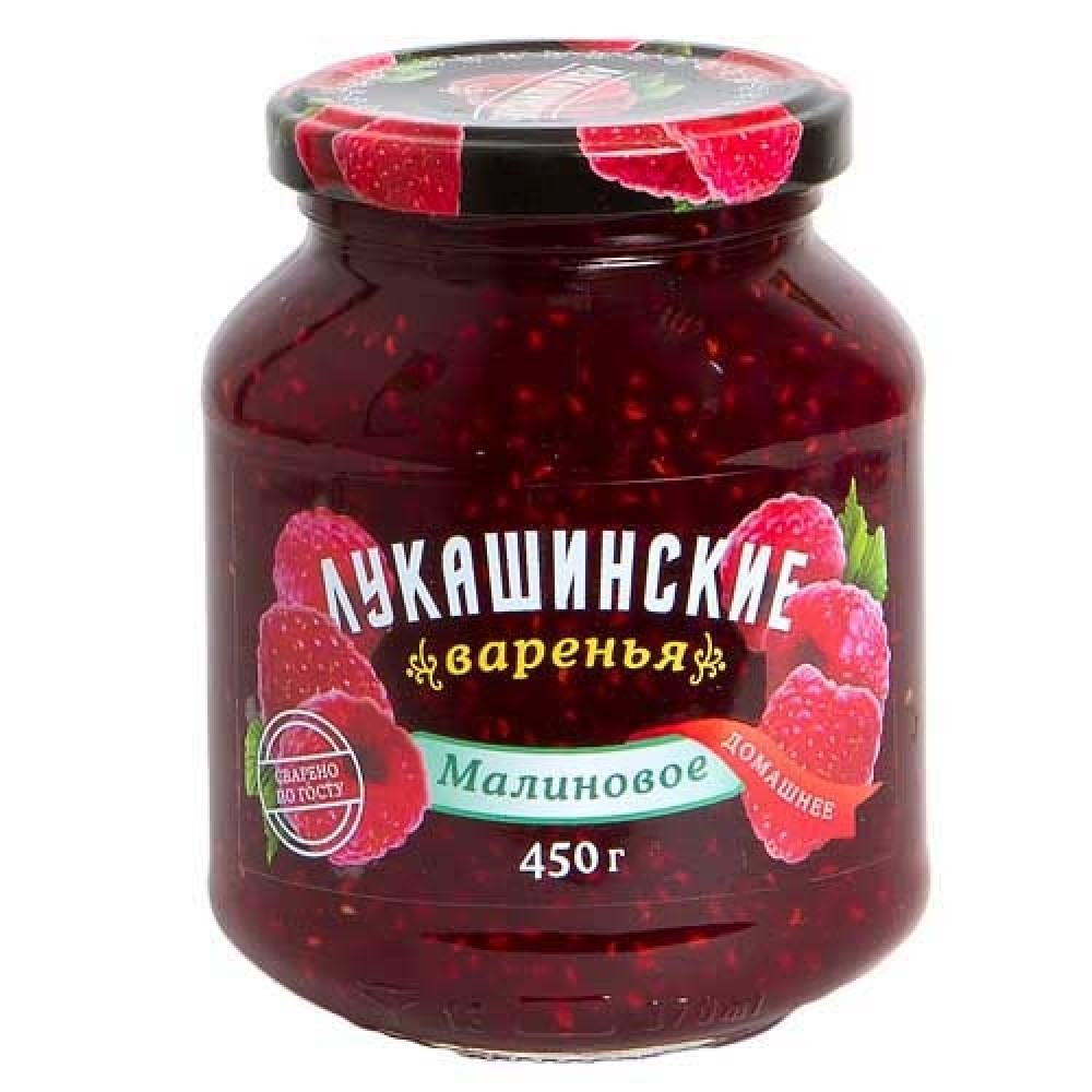 

Варенье ЛУКАШИНСКИЕ ВАРЕНЬЯ малиновое 450г