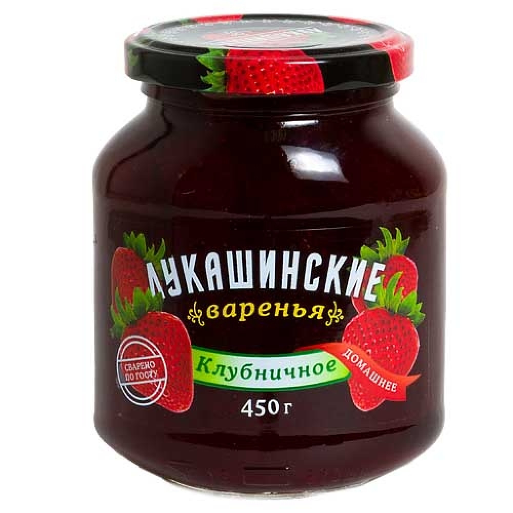 

Варенье ЛУКАШИНСКИЕ ВАРЕНЬЯ клубничное 450г