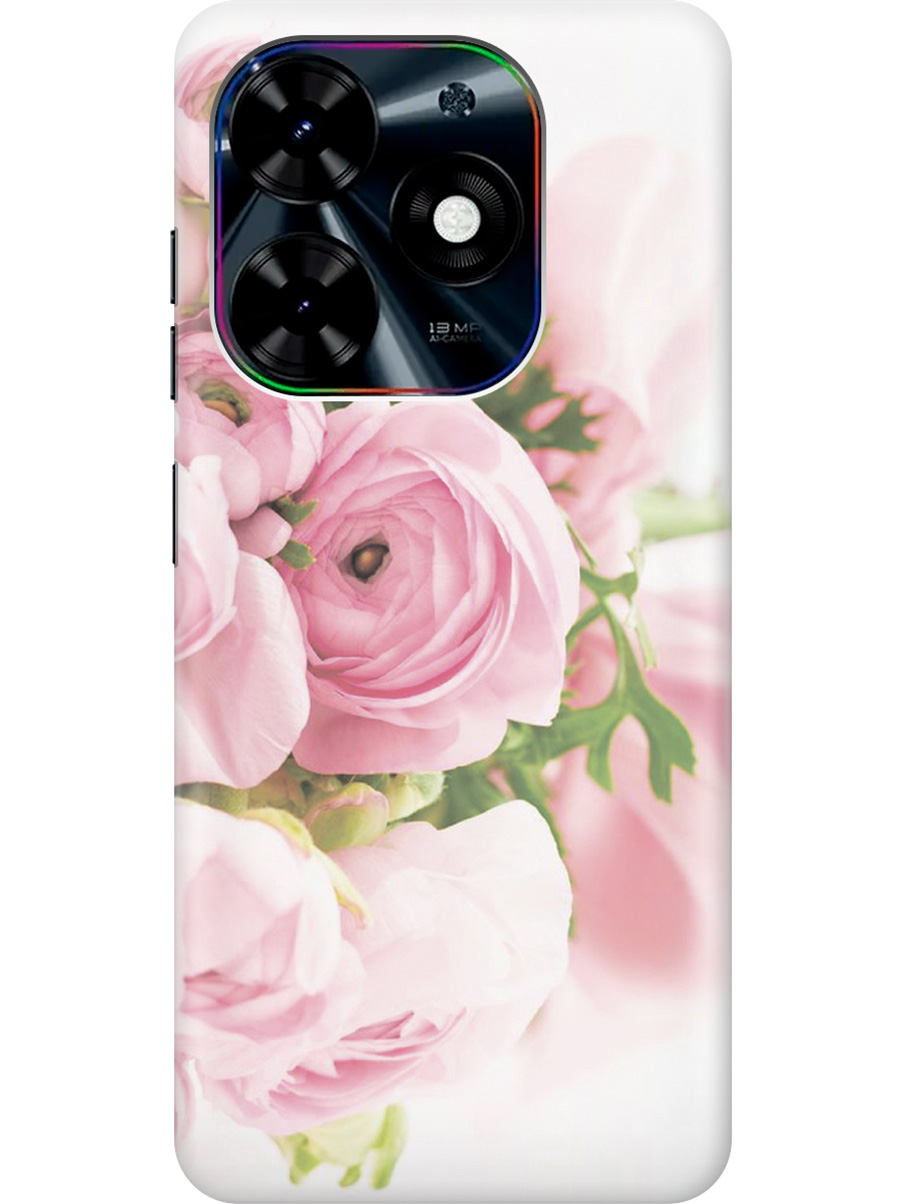 

Силиконовый чехол на Infinix Hot 40i с рисунком "Розовые розы", Белый;розовый, 20011891