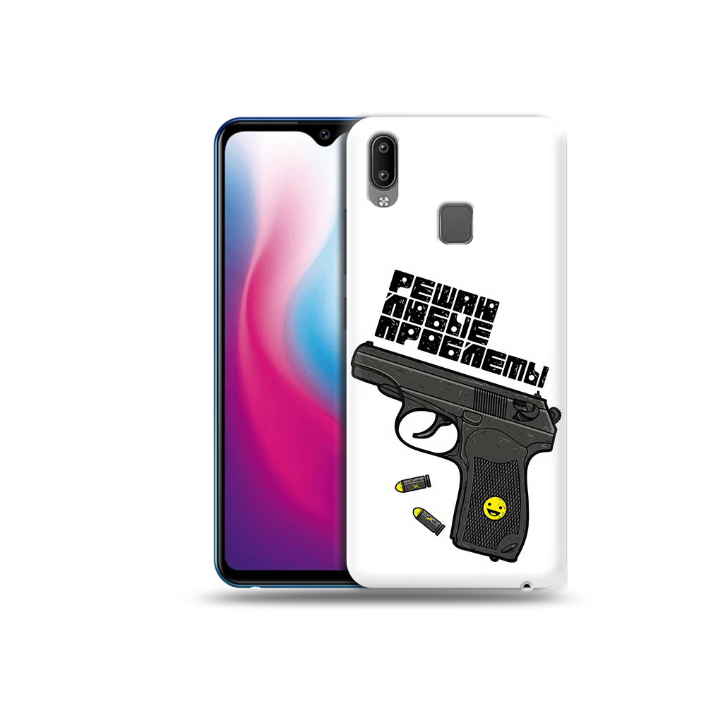 

Чехол MyPads Tocco для Vivo Y93 Lite пистолет против проблем, Прозрачный, Tocco