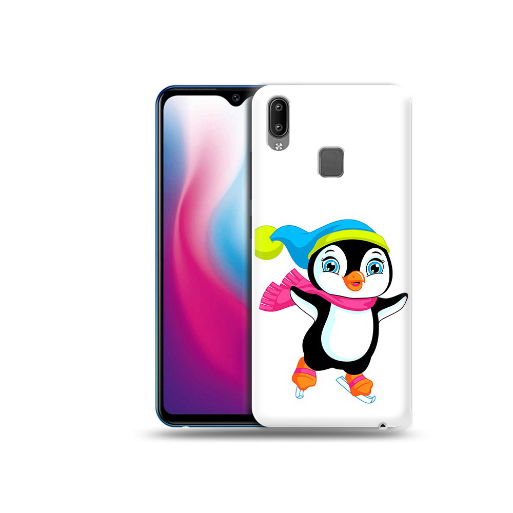 

Чехол MyPads Tocco для Vivo Y93 Lite пингвин на коньках, Прозрачный, Tocco