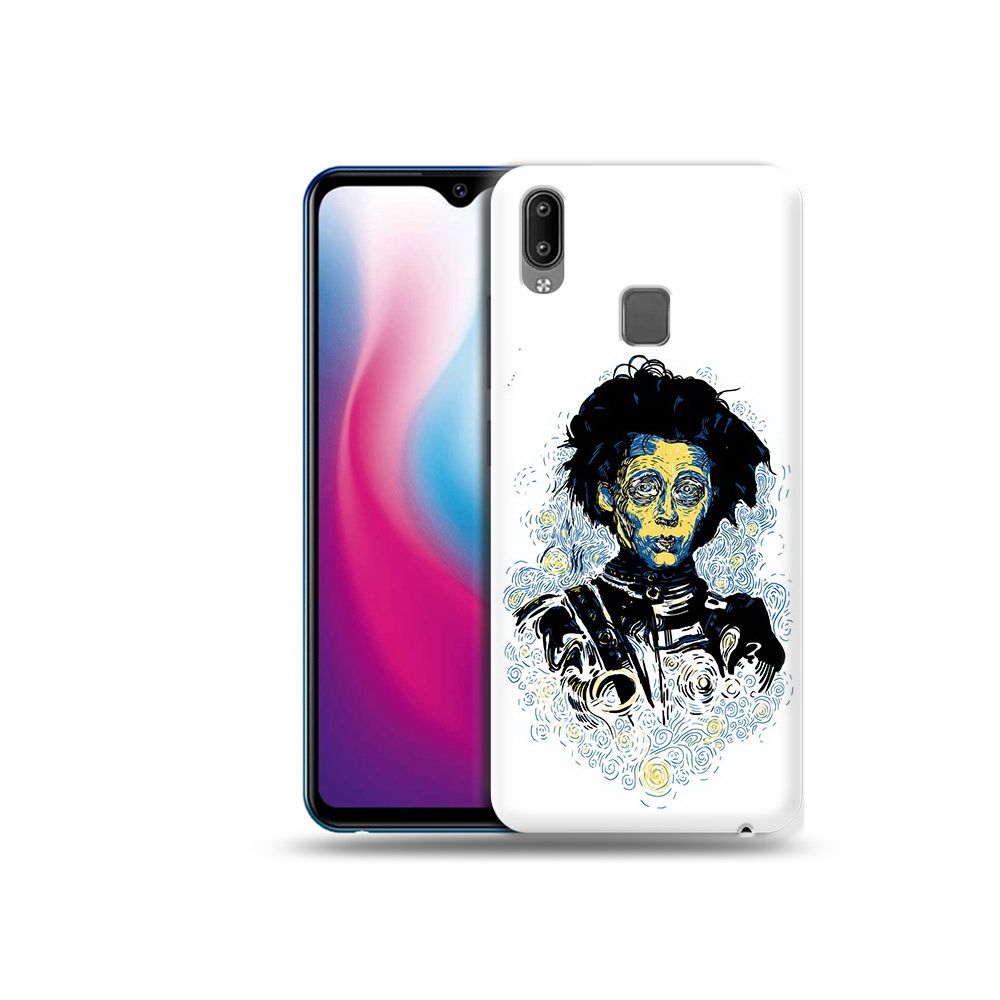 

Чехол MyPads Tocco для Vivo Y93 Lite парень черно-белый абстракция, Прозрачный, Tocco