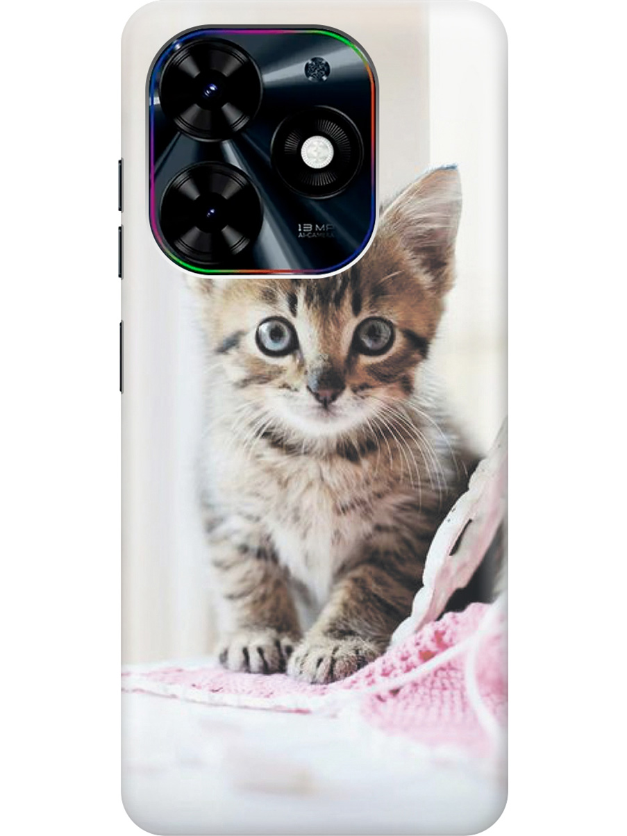 

Силиконовый чехол на Infinix Hot 40i с рисунком "Милый котенок", Белый;коричневый, 20011891